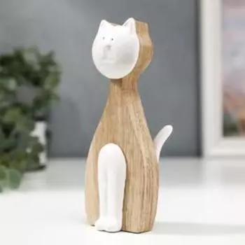 Сувенир керамика, дерево "Котик" 15,5х4,4х6,2 см