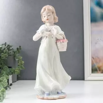 Сувенир керамика "Девочка с птенцом" 30х13х11 см