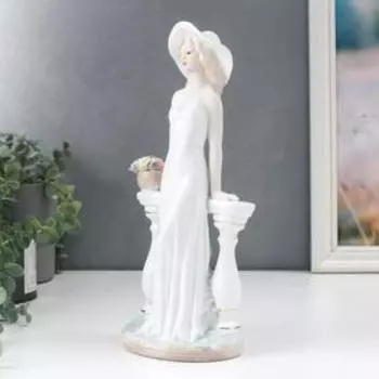 Сувенир керамика "Девушка на балконе" 31х13х8 см