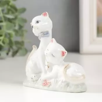 Сувенир керамика "Два котика" 8х7х3,5 см