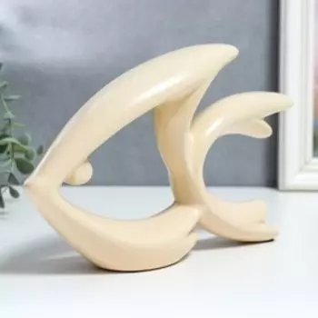 Сувенир керамика "Очертания. Белая рыбка" матовый 15х5х24 см