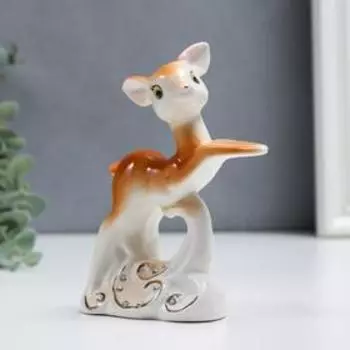 Сувенир керамика "Оленёнок-малыш" стразы 12 см