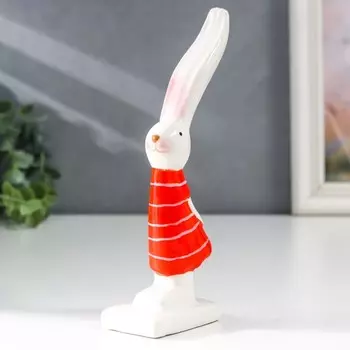 Сувенир керамика "Кроличка в полосатом" 4х7х16 см