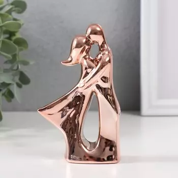 Фигурка керамика «Поцелуй», под золото, 11.5 см