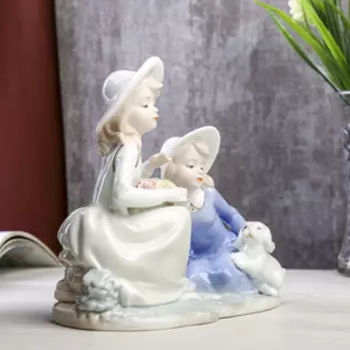 Сувенир керамика "Подружки на полянке" 18х21х10 см