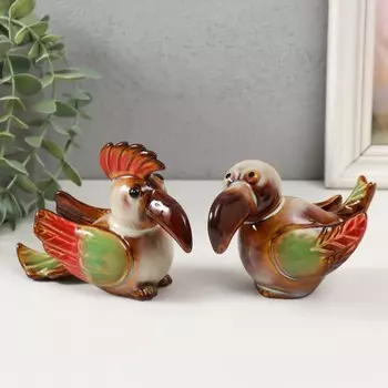 Сувенир керамика "Попугай" МИКС 9,7х13х5,4 см 4283198