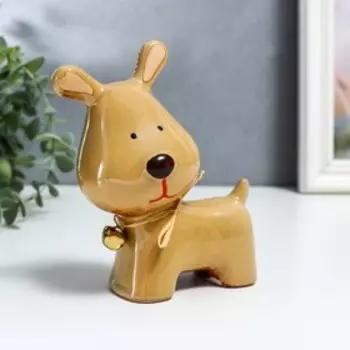 Сувенир керамика "Пёсик с колокольчиком на ошейнике" МИКС 13,5х7х11,5 см