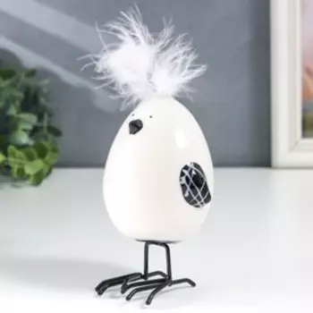 Сувенир керамика "Птенчик с хохолком" 6,3х6,3х8,2 см