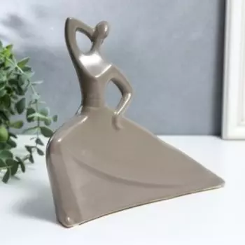 Сувенир керамика "Танец. Силуэт" матовый серый дым 20,5х6х24 см