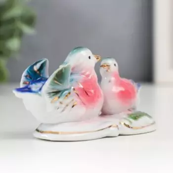 Сувенир керамика "Уточки-мандаринки в пруду" 4,5х3,5х9,5 см