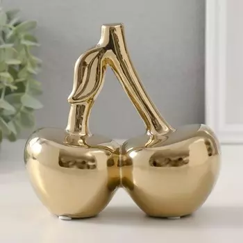 Сувенир керамика "Вишенки" золото 15,5х7,5х15 см