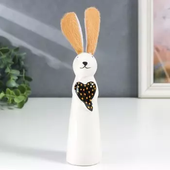 Сувенир керамика "Зайчуля с сердечком" 4,5х4,5х19,5 см