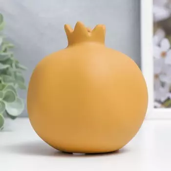 Сувенир керамика "Жёлтый матовый гранат" 10х9,5х9,5 см