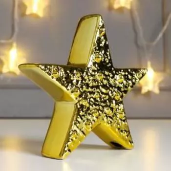 Сувенир керамика "Золотая звезда" 13,8х4,4х14,8 см