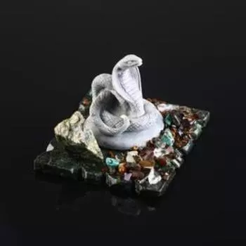 Сувенир "Кобра", змеевик, мрамор