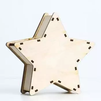 Сувенир "Копилка Звезда", не крашенная, 18х17,5х6 см, дерево