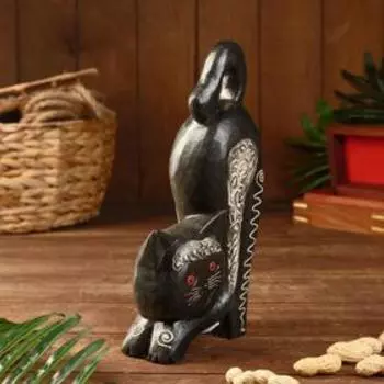 Сувенир "Кошечка потягивается" дерево 15х6х25 см