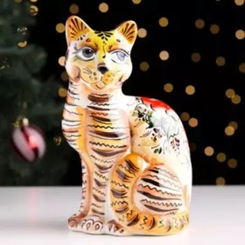 Сувенир "Кошка", гжель, цвет