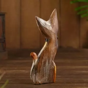 Сувенир "Кошка в ошейнике" дерево 7х3,5х20 см