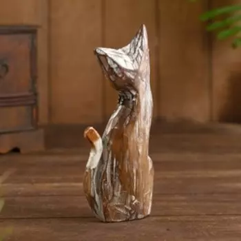 Сувенир "Кошка в ошейнике" дерево 7х3,5х20 см