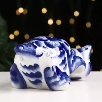 Сувенир «Кот Барсик», 19×9×10 см, гжель