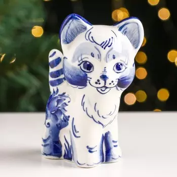 Сувенир "Кот Барсик", гжель