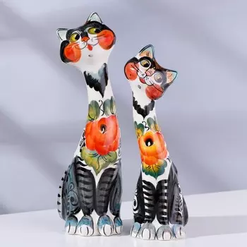 Сувенир "Кот и кошка кегля", цвет, микс