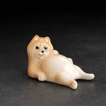 Сувенир "Кот ленивый" 4х4х7 см ,фарфор цвет МИКС