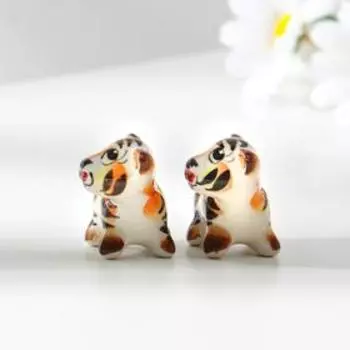 Сувенир "Кот Рыжик" малый, гжель, цвет