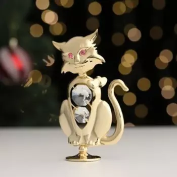 Сувенир "Кот", с кристаллами