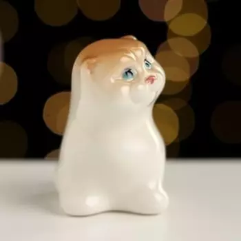 Сувенир "Кот Васька" 5х3х5 см ,фарфор цвет МИКС