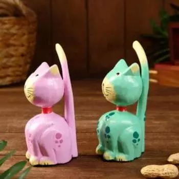 Сувенир "Котёнок" дерево, МИКС 5х5х15 см