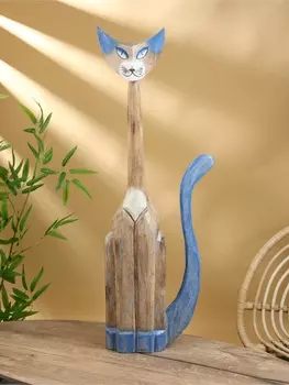 Сувенир "Коварный кот" дерево 27х8х100 см