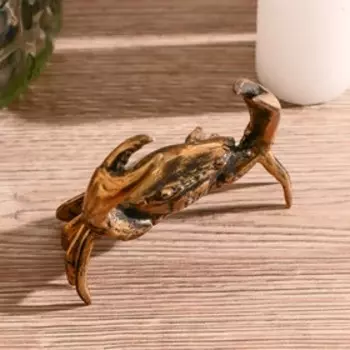 Сувенир "Краб" 10х7,5 см, золото