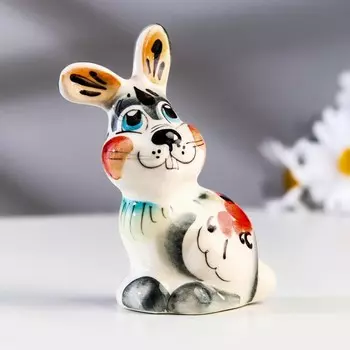 Сувенир Кролик Простак, большой, гжель, цвет