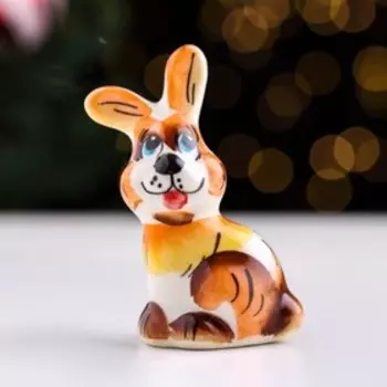 Сувенир Кролик Простак, гжель, цвет