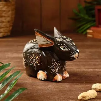 Сувенир "Кролик" резной, дерево 15х7х11 см