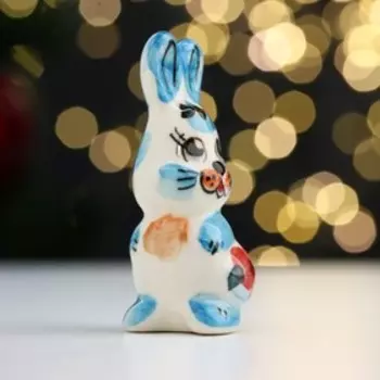 Сувенир "Кролик Сказка", гжель, цветной, 7х3 см