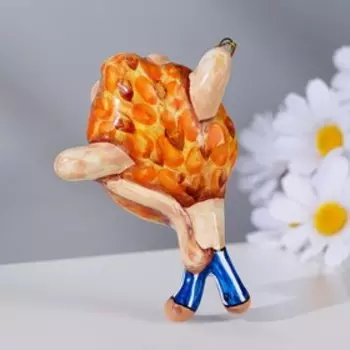 Сувенир "Львёнок плюш ", ярославская майолика, h=10