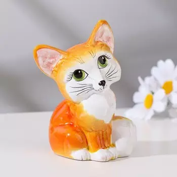 Сувенир "Лисичка милашка", ярославская майолика, h=11