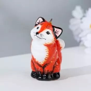 Сувенир "Лисичка", ярославская майолика, h=7 см