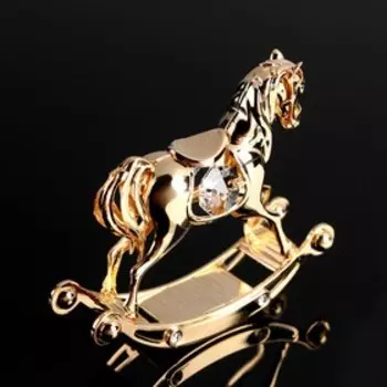 Сувенир «Лошадка», 7,5х8х2,5 см, с кристаллами