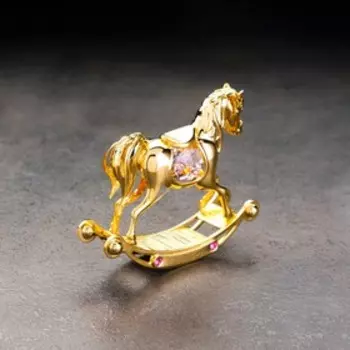 Сувенир "Лошадка",7,5х8х2,5 см, с кристаллом