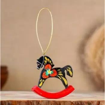 Сувенир "Лошадка-качалка" , 6,5 см, ручная роспись