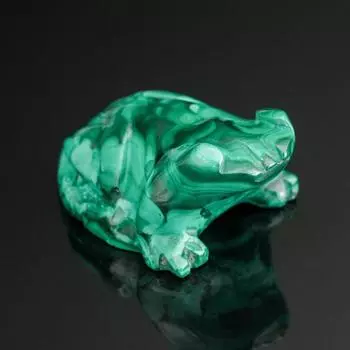 Сувенир "Лягушка", натуральный малахит