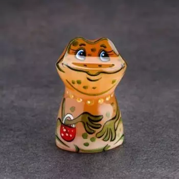 Сувенир "Лягушка с сумочкой",селенит