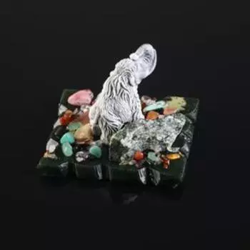 Сувенир "Мамонт", змеевик, мрамор