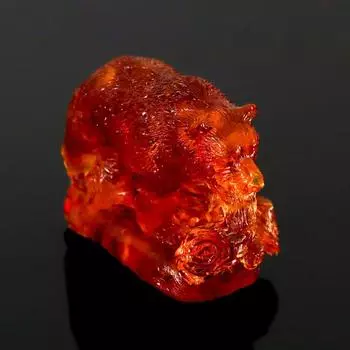 Сувенир "Медведь", янтарь, 7,5х5х3,5 см