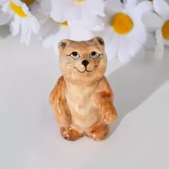 Сувенир "Медвежонок стоя", ярославская майолика, h=8 см, микс