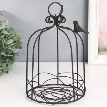 Сувенир металл "Клетка" под чугун 16х16х25 см